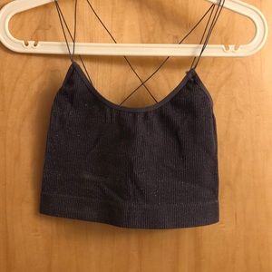 Urban Outfitters Sparkly Purple Crop Top